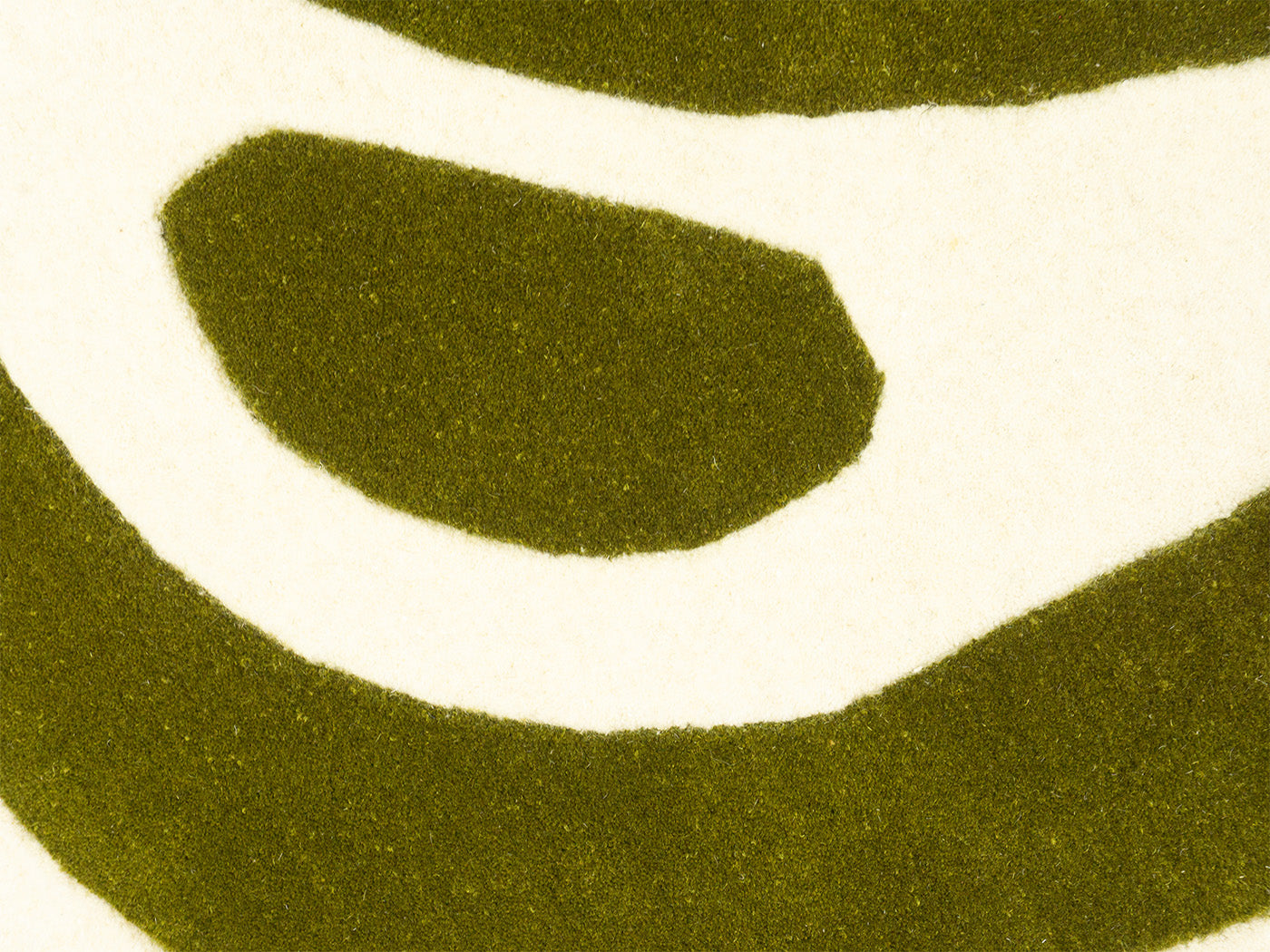 Handmade Olive Green Abstract Rug | Modern Organic Design