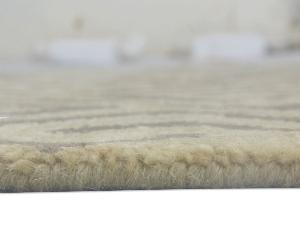 Handmade Scandinavian Rug | Geometric Design in Beige & Brown