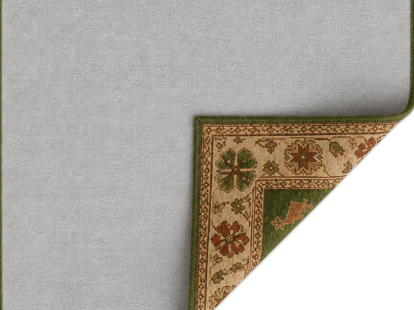 Hand Tufted Wool Rug| Olive Green Persian Kazak Rug |Traditional Tribal Area Rug