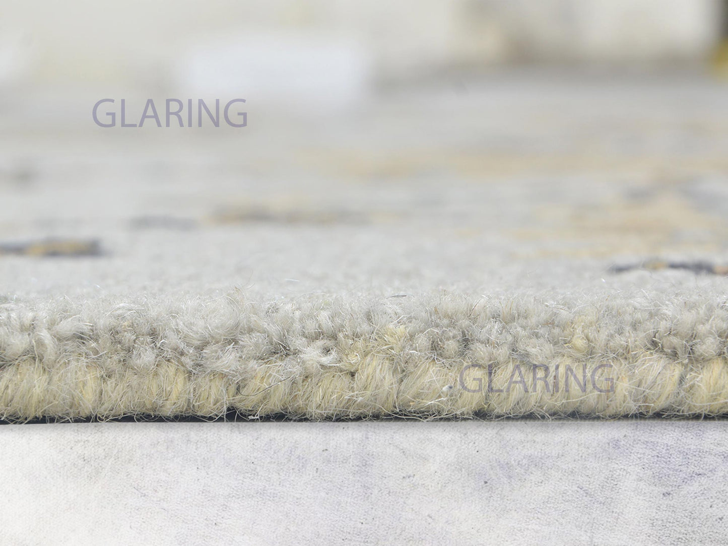 Handmade French Rug | Floral Design in Grey, Beige & Charcoal