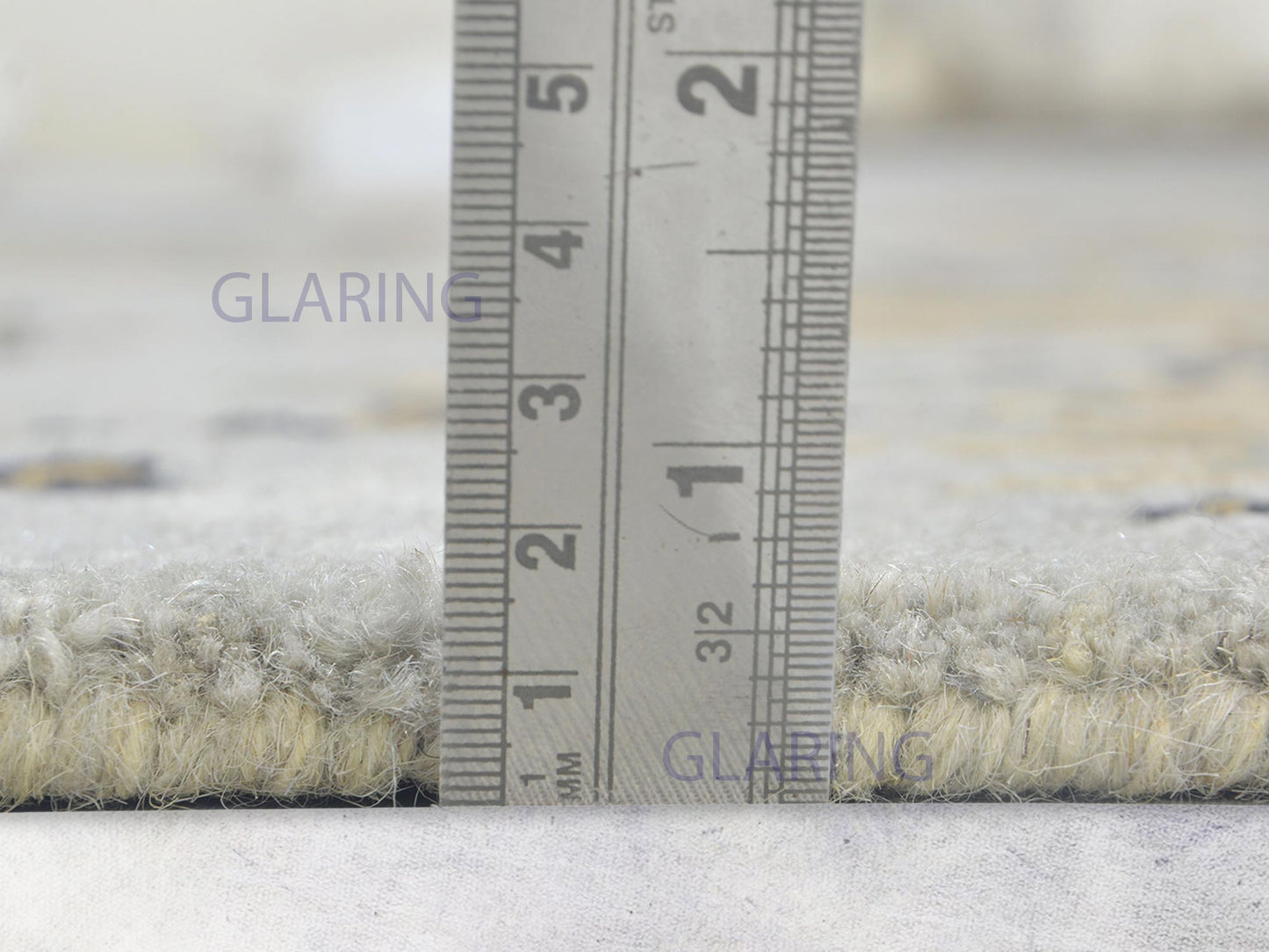 Handmade French Rug | Floral Design in Grey, Beige & Charcoal