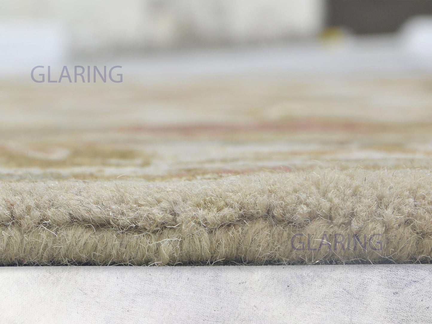 Handmade Kashan Rug | Oriental Design in Beige & Gold