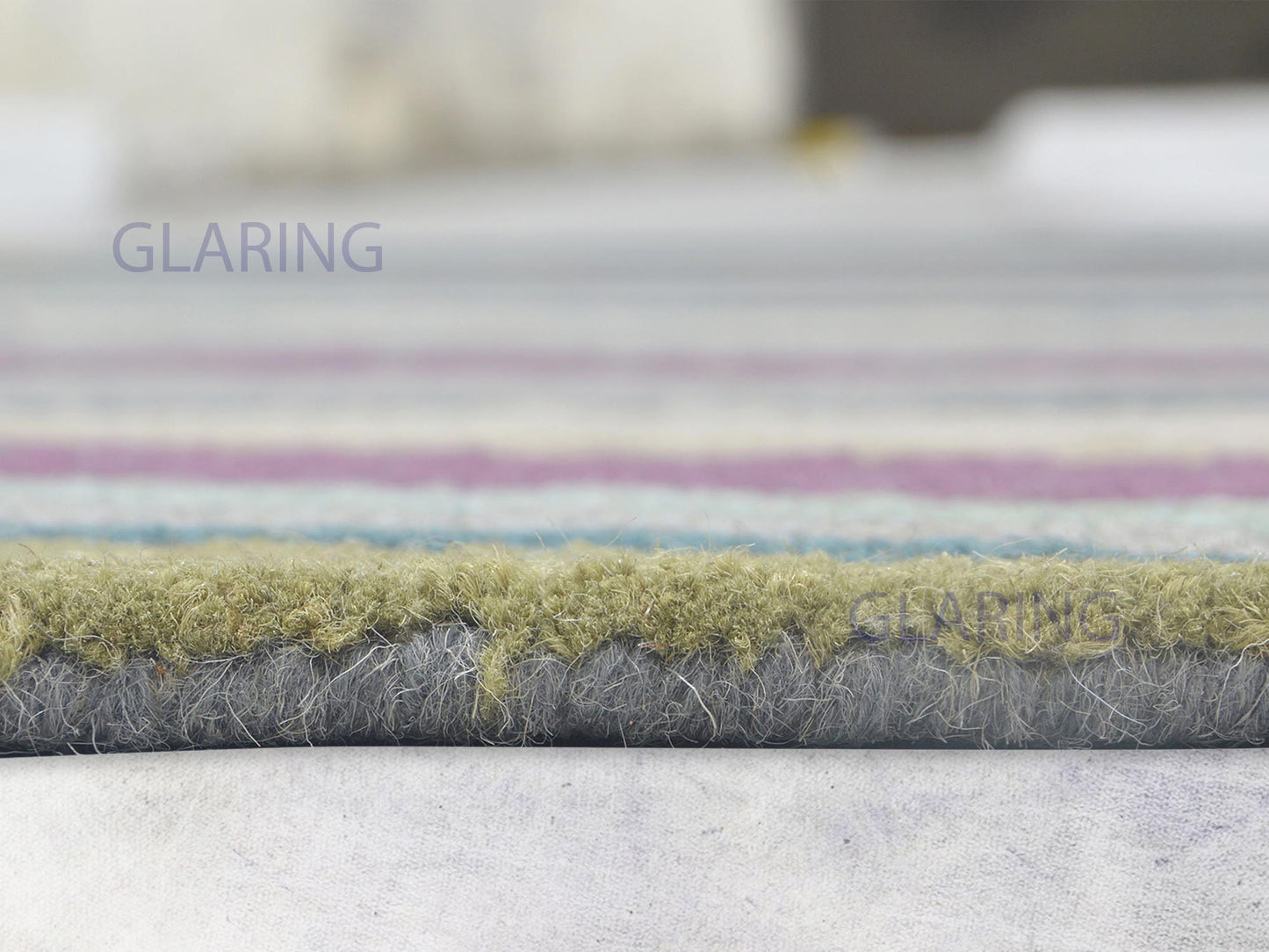 Handmade Bohemian Rug | Abstract Design in Grey & Purple