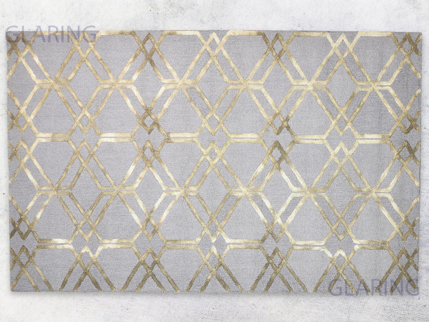 Handmade Scandinavian Rug | Geometric Design in Grey & Olive