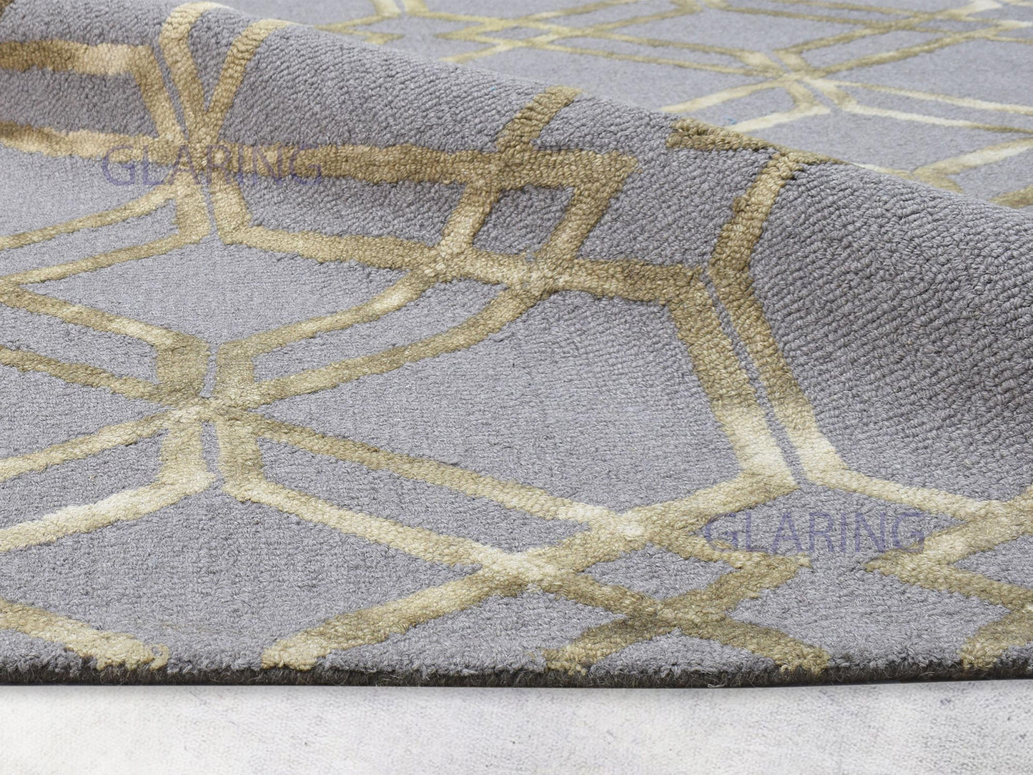 Handmade Scandinavian Rug | Geometric Design in Grey & Olive