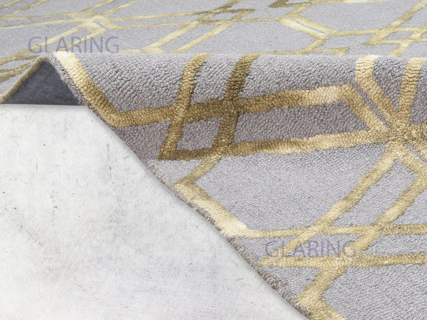 Handmade Scandinavian Rug | Geometric Design in Grey & Olive