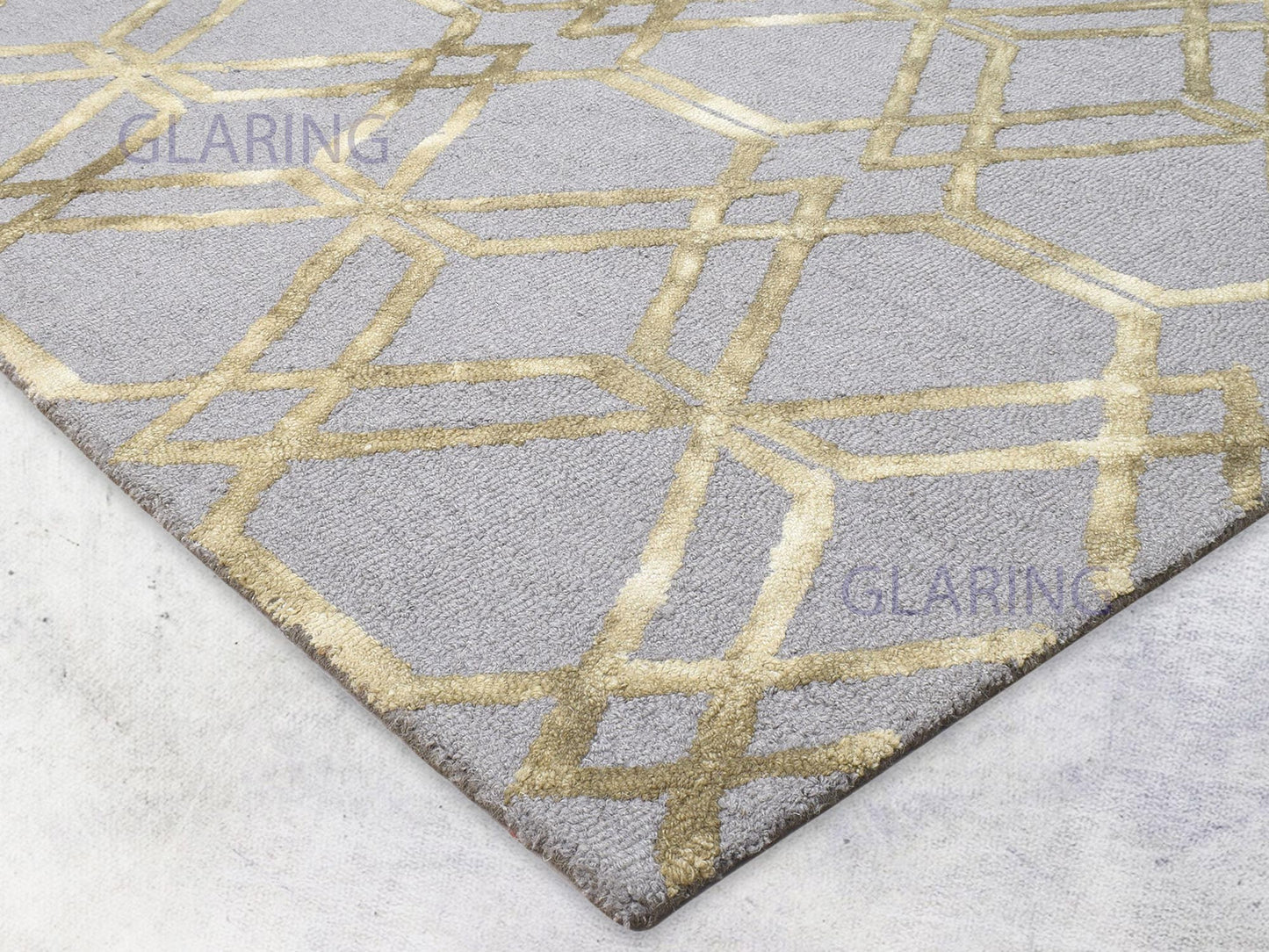 Handmade Scandinavian Rug | Geometric Design in Grey & Olive