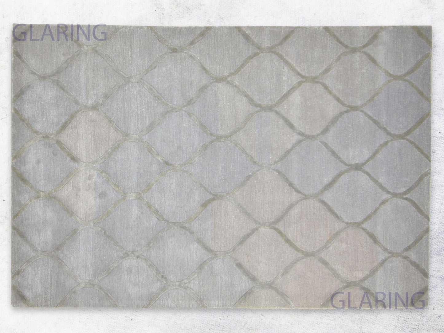 Handmade Moroccan Rug | Geometric Design in Grey