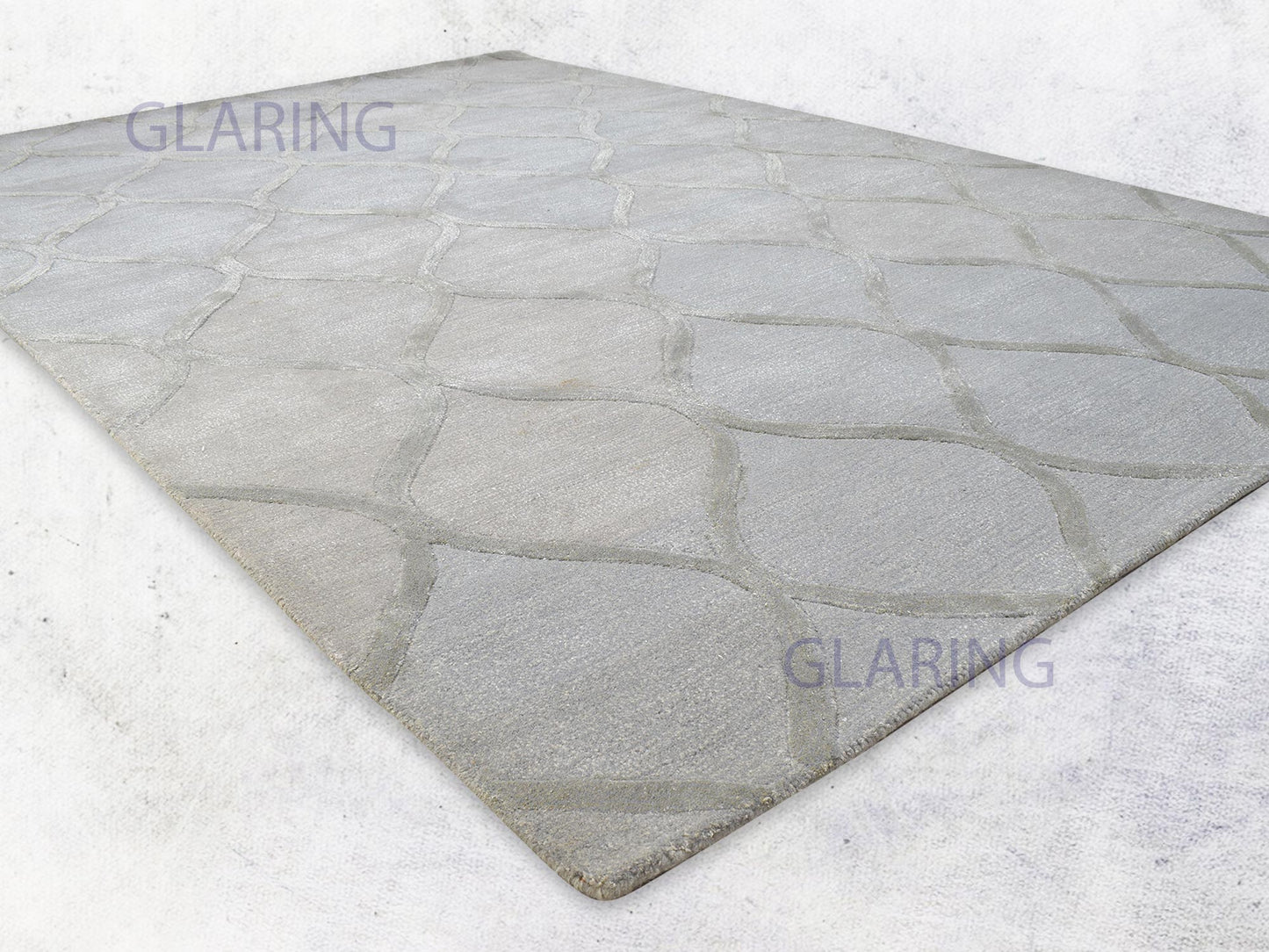 Handmade Moroccan Rug | Geometric Design in Grey
