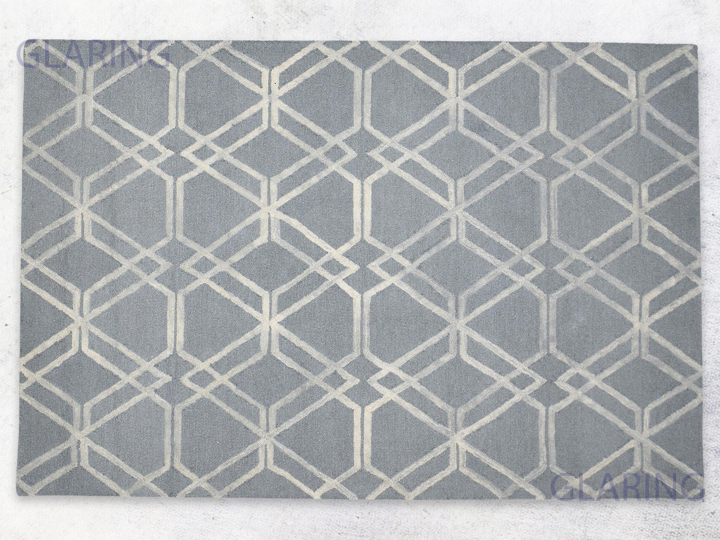 Handmade Moroccan Rug | Geometric Design in Grey & Ivory