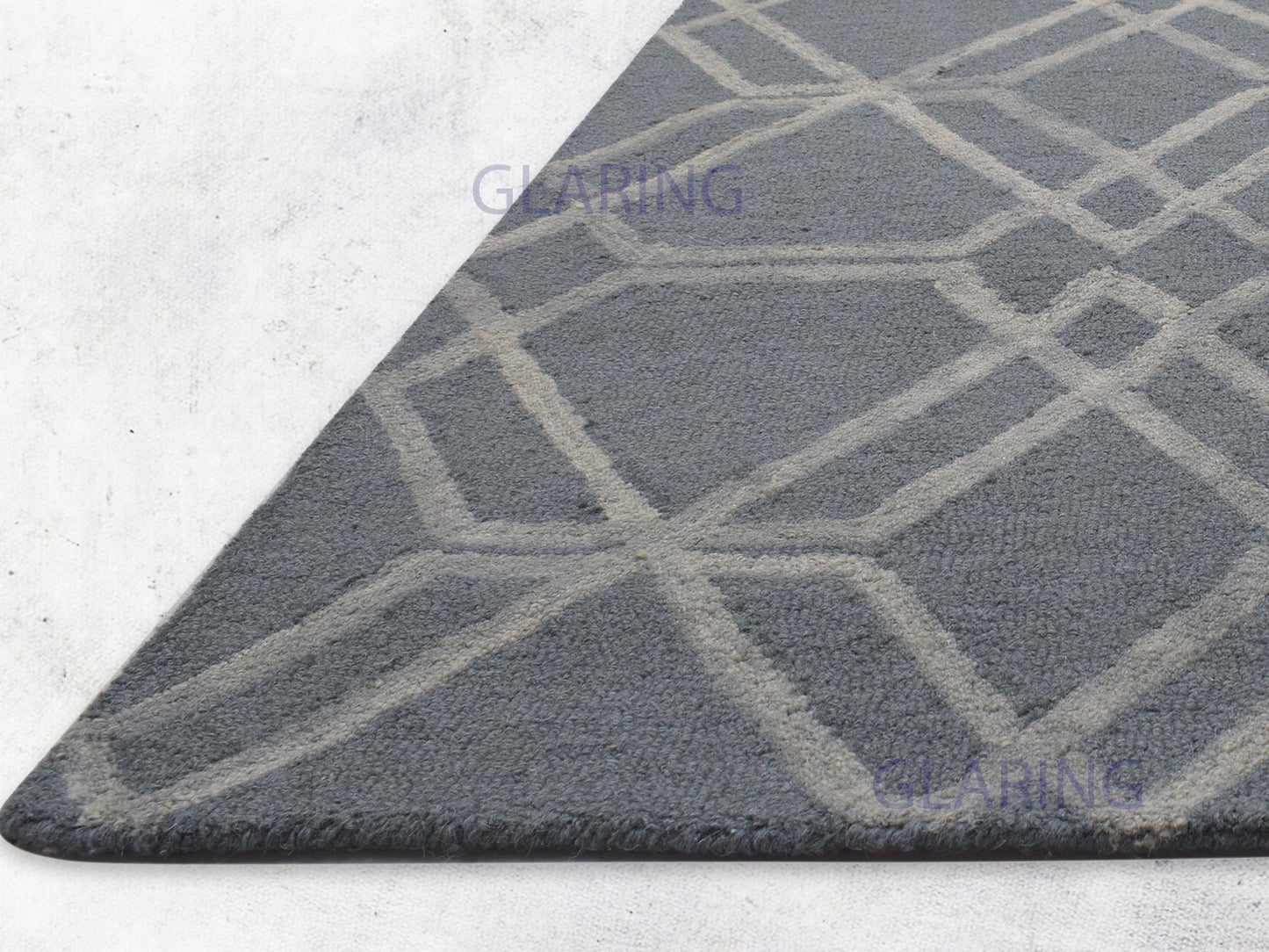 Handmade Moroccan Rug | Geometric Design in Grey & Ivory