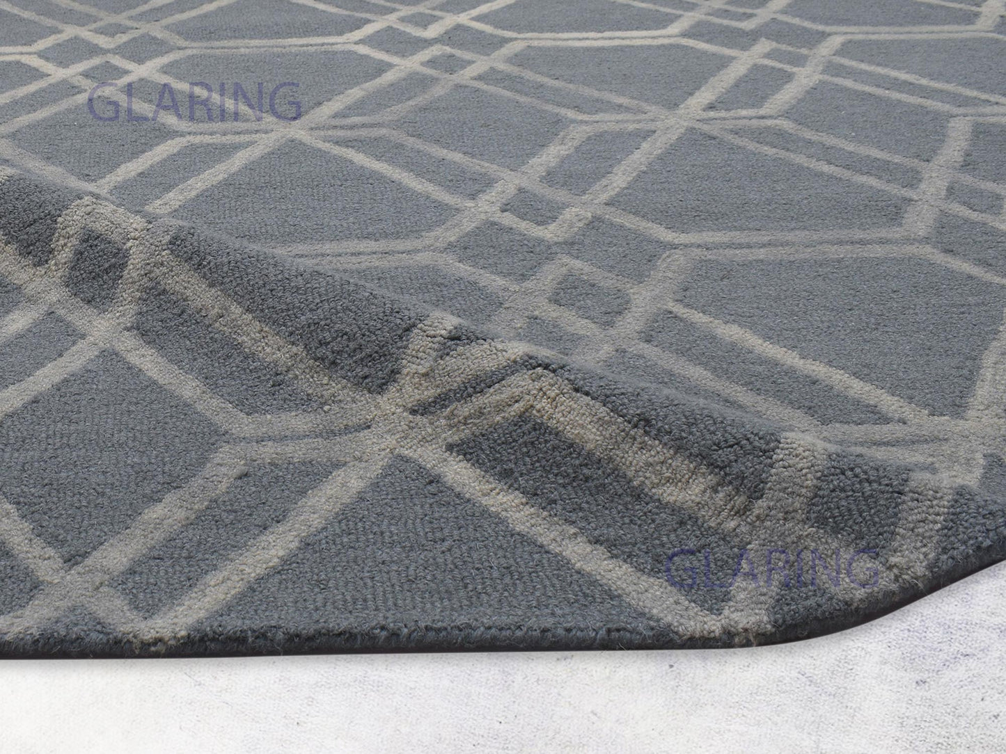 Handmade Moroccan Rug | Geometric Design in Grey & Ivory