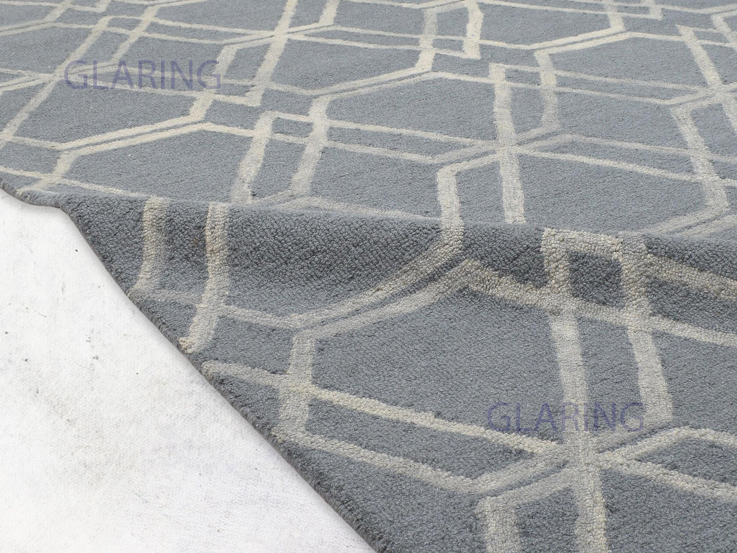Handmade Moroccan Rug | Geometric Design in Grey & Ivory
