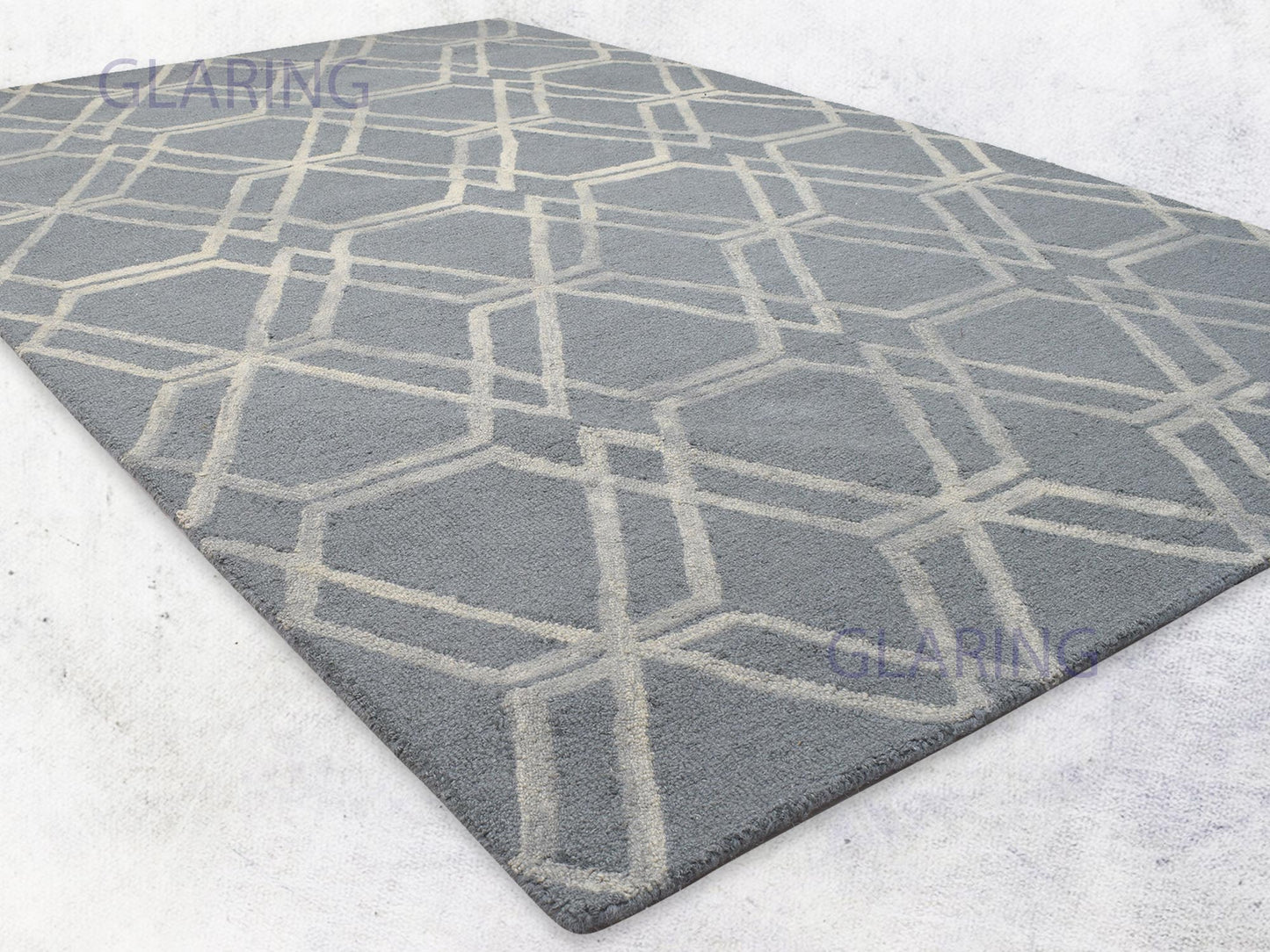 Handmade Moroccan Rug | Geometric Design in Grey & Ivory