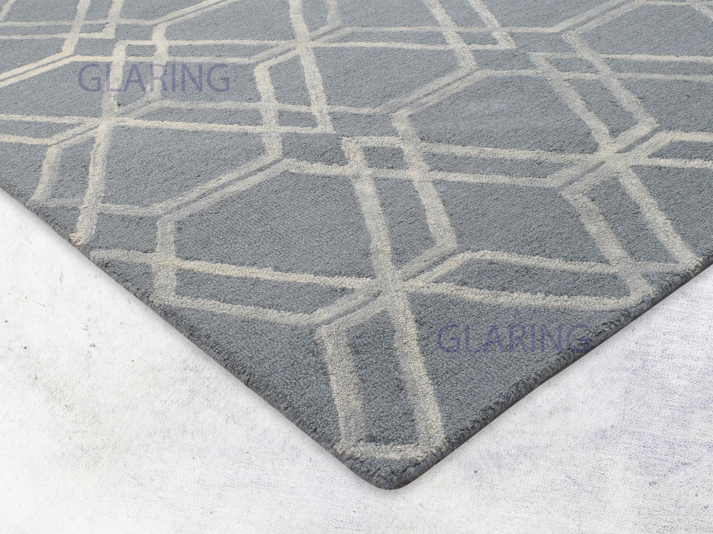 Handmade Moroccan Rug | Geometric Design in Grey & Ivory