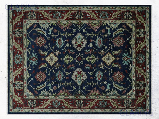Hand-Knotted Traditional Rug | Oriental Design in Blue