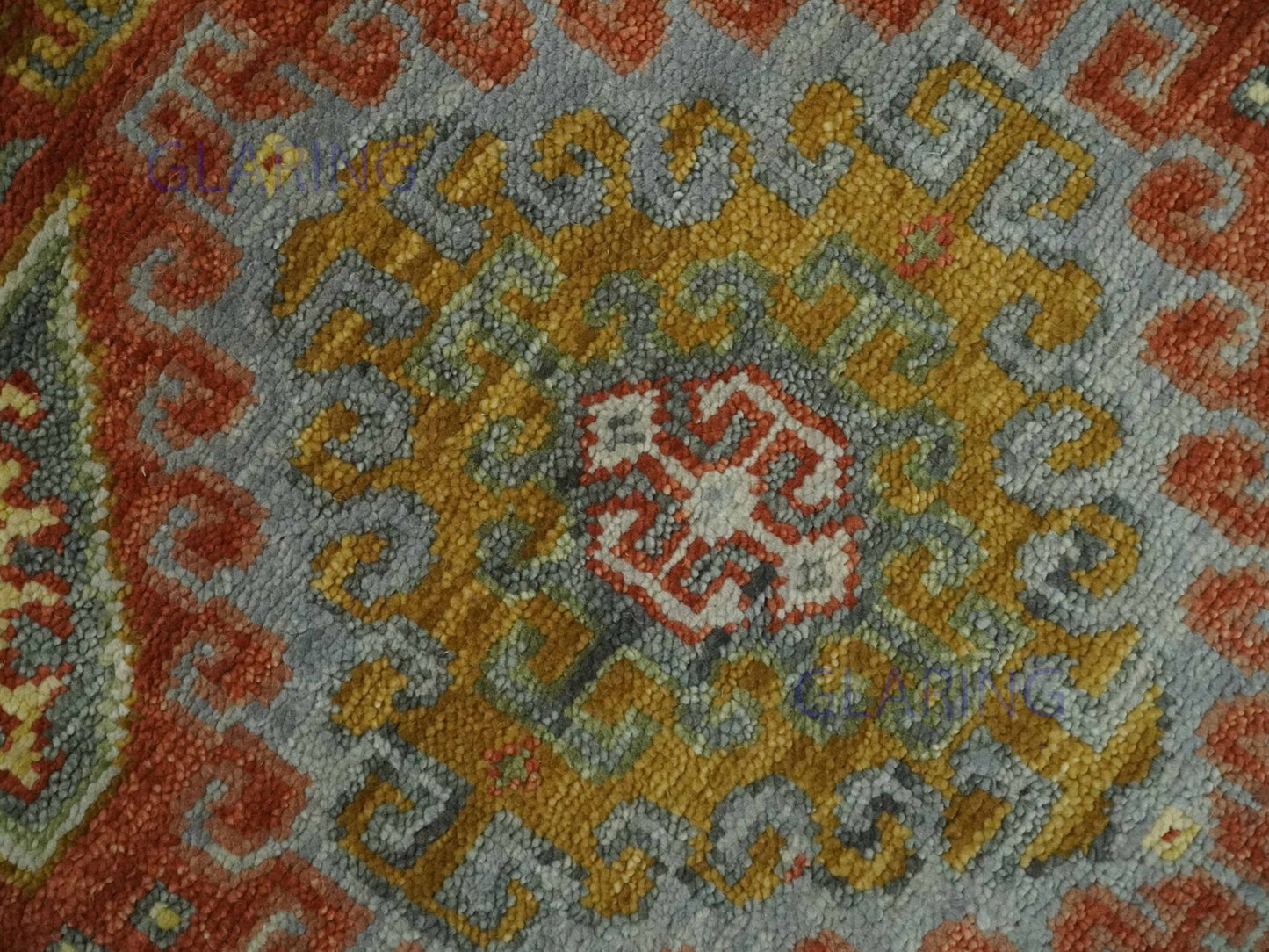 Hand-Knotted Traditional Rug | Oriental Design in Rust