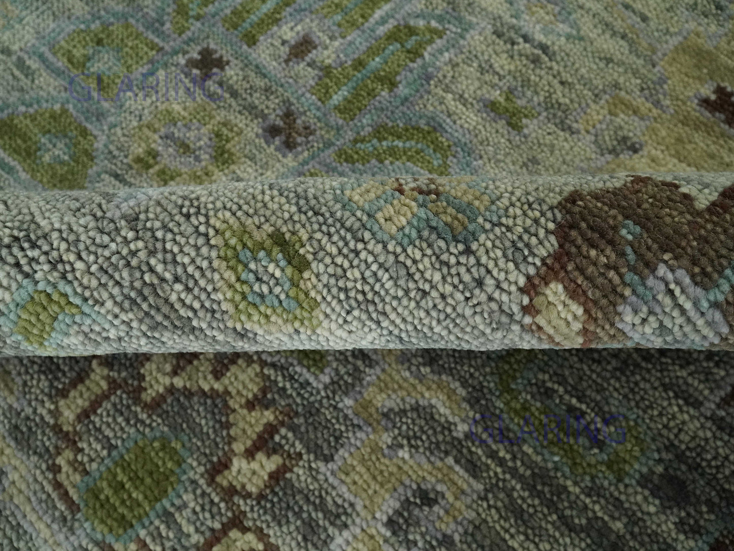 Hand-Knotted Traditional Rug | Oriental Design in Green