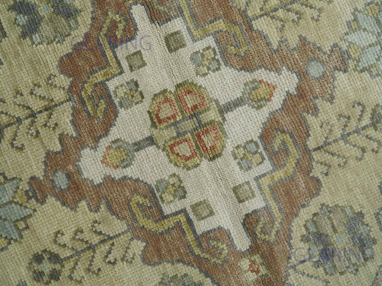 Hand-Knotted Traditional Rug | Serapi Design in Green