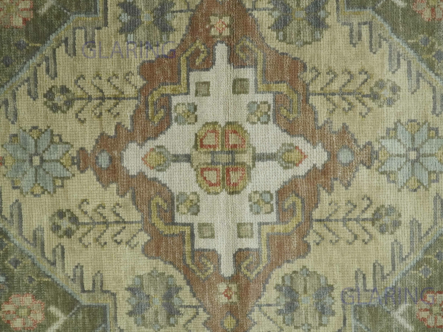 Hand-Knotted Traditional Rug | Serapi Design in Green