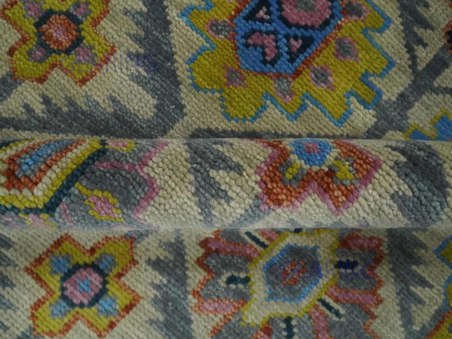 Hand-Knotted Traditional Rug | Oriental Design in Grey & Gold