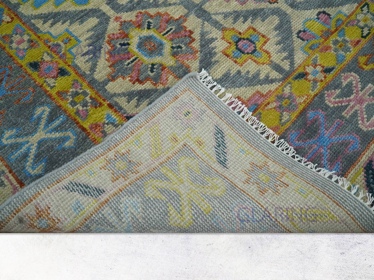 Hand-Knotted Traditional Rug | Oriental Design in Grey & Gold