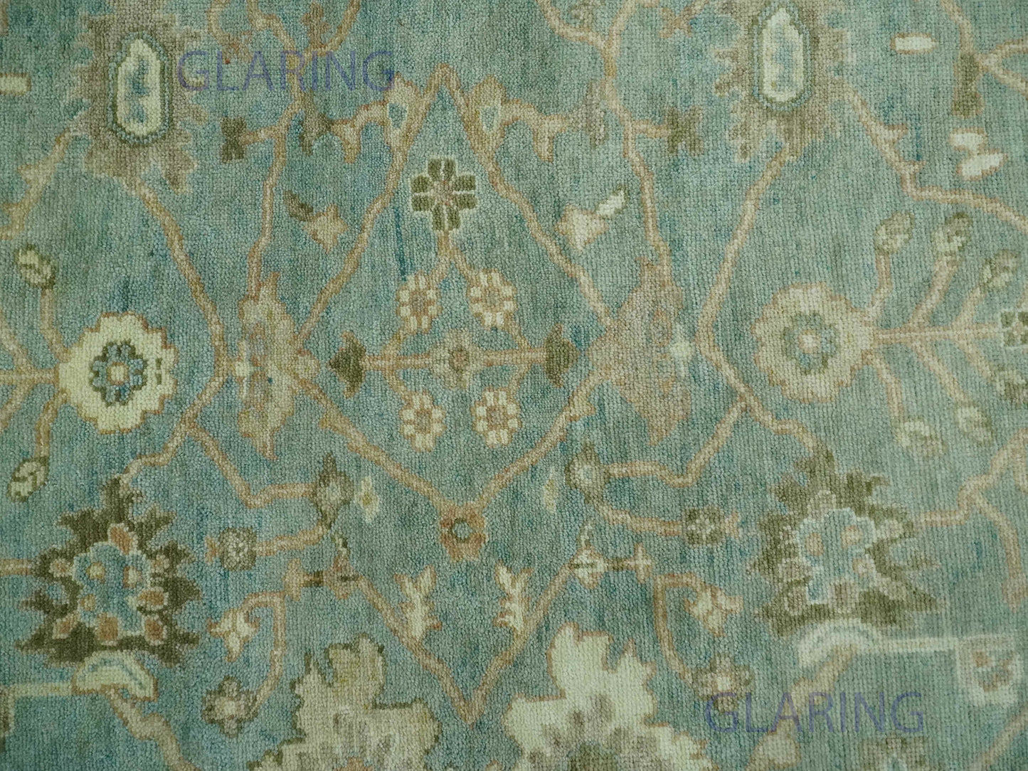 Hand-Knotted Traditional Rug | Oushak Design in Grey
