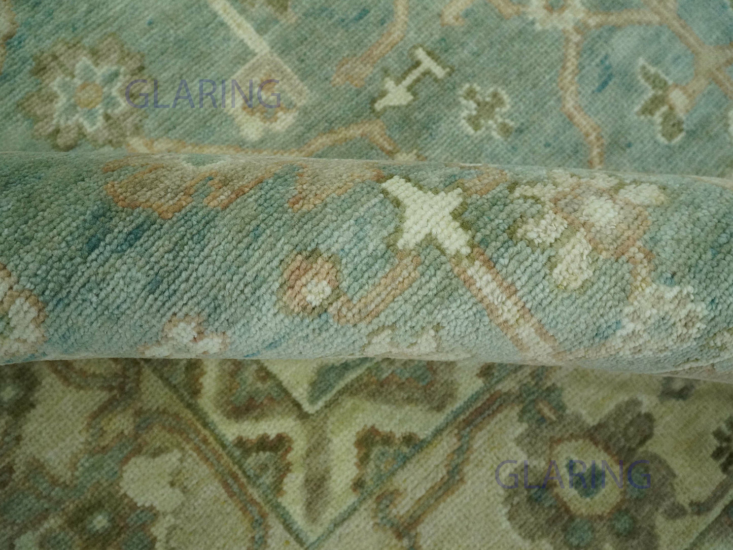 Hand-Knotted Traditional Rug | Oushak Design in Grey