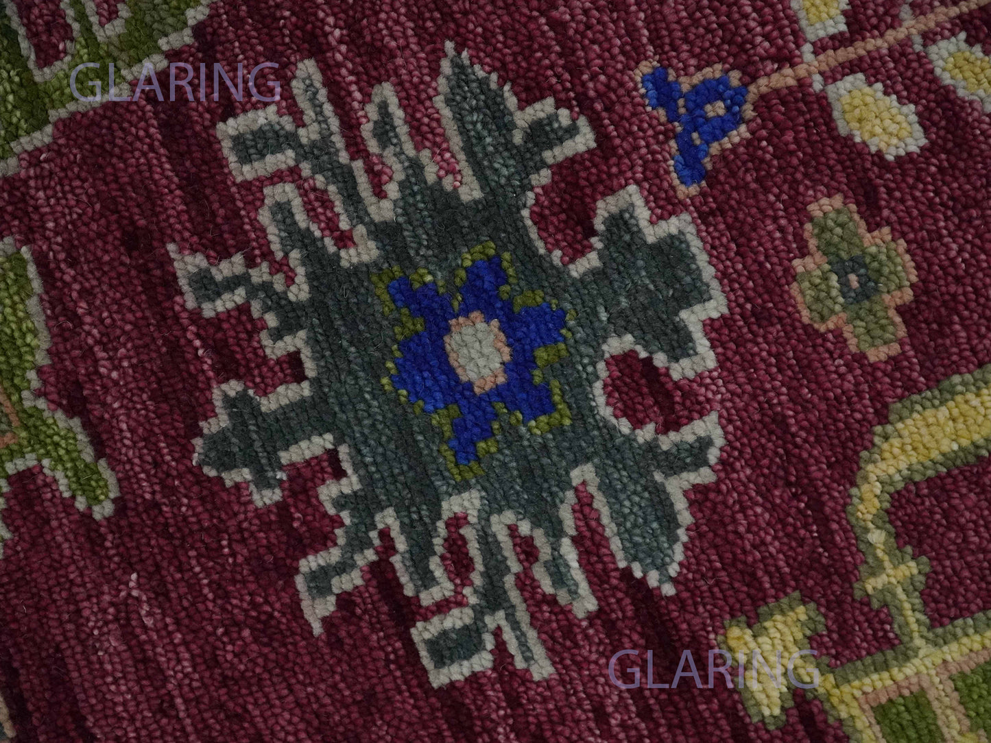 Hand-Knotted Traditional Rug | Oushak Design in Red