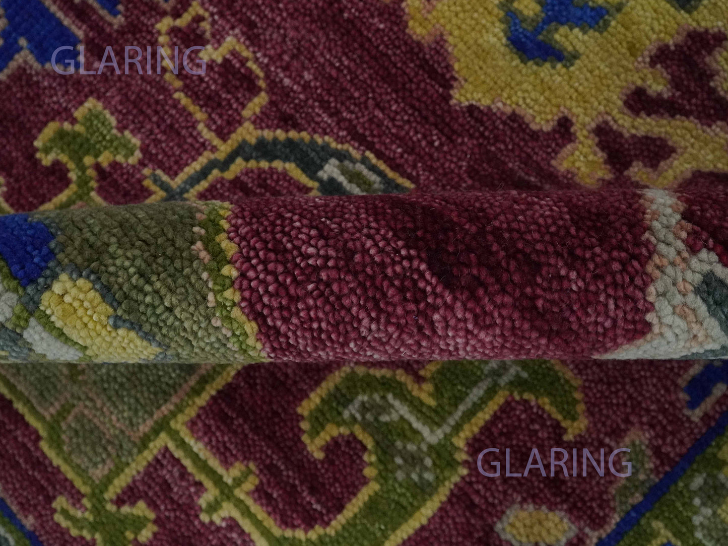 Hand-Knotted Traditional Rug | Oushak Design in Red