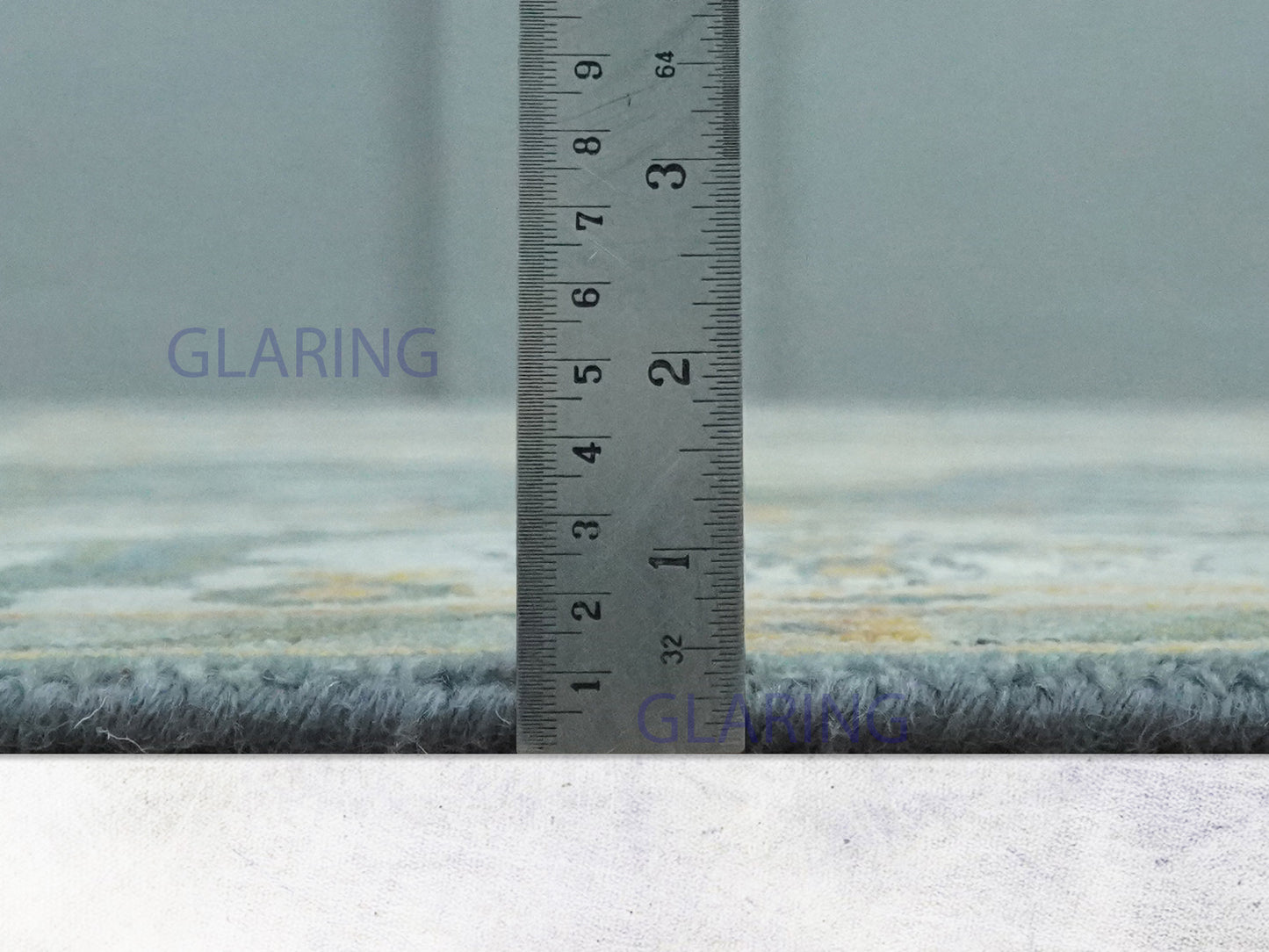 Hand-Knotted Traditional Rug | Heriz Design in Teal Blue