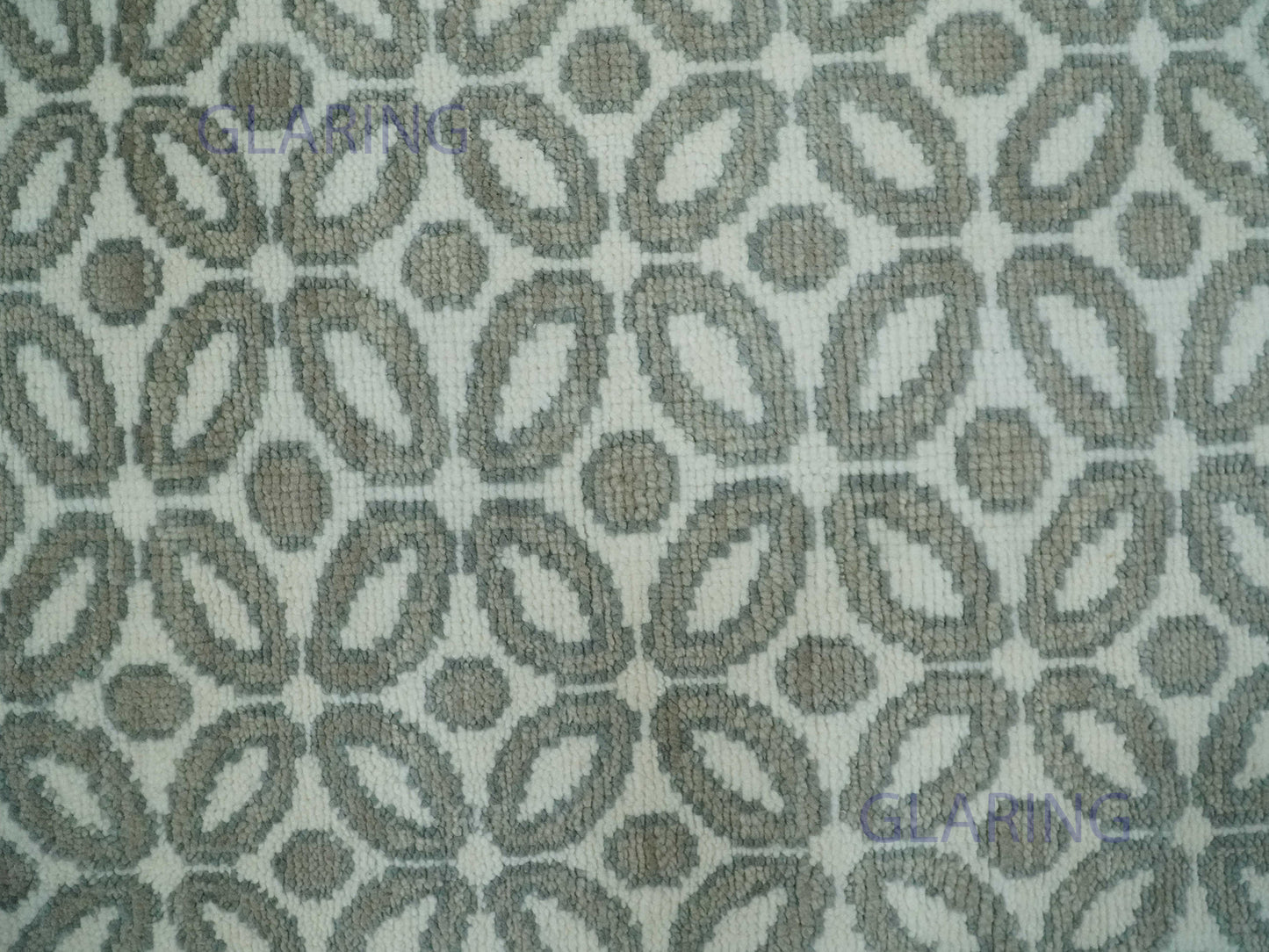 Hand-Knotted Modern Rug | Geometric Design in Ivory & Grey