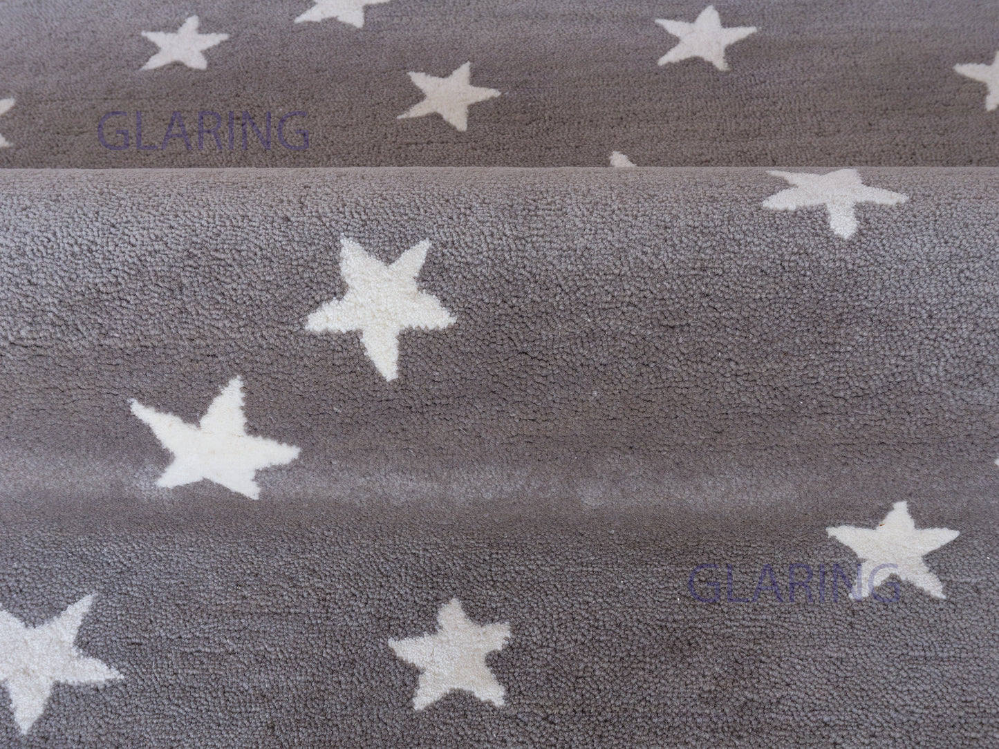 Handmade Modern Rug | Star Design in Grey & Ivory