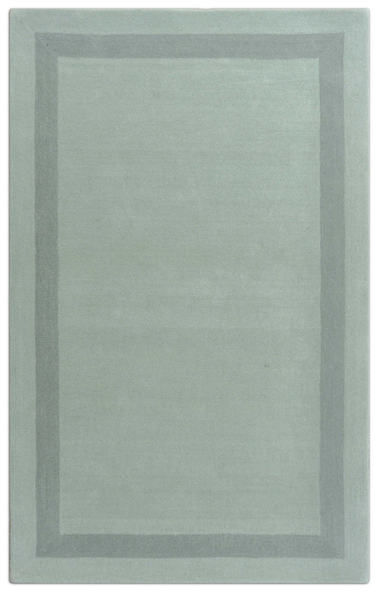 Handmade Hand-Tufted Modern Rug | Double Border Rug in Green