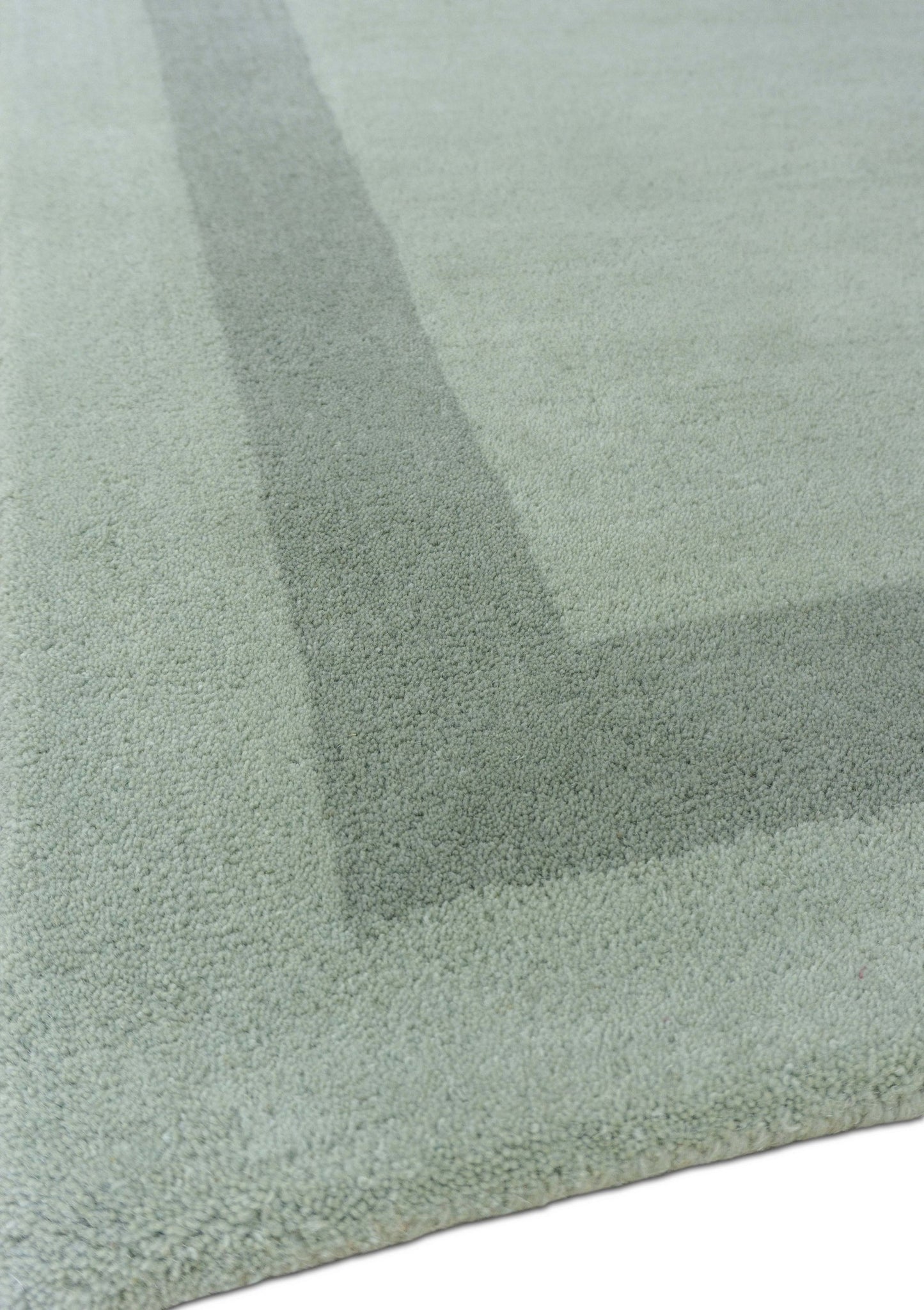 Handmade Hand-Tufted Modern Rug | Double Border Rug in Green