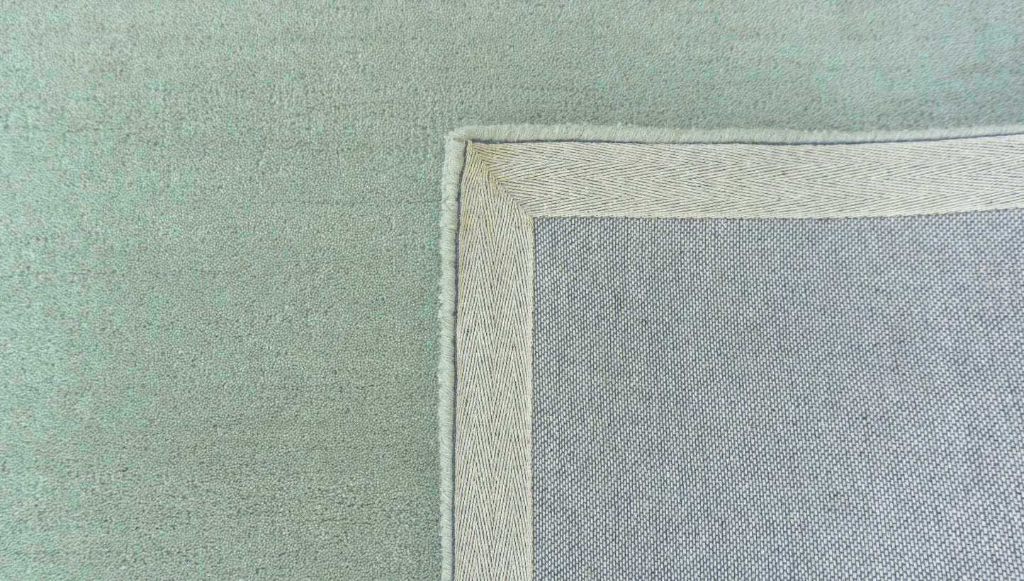 Handmade Hand-Tufted Modern Rug | Double Border Rug in Green