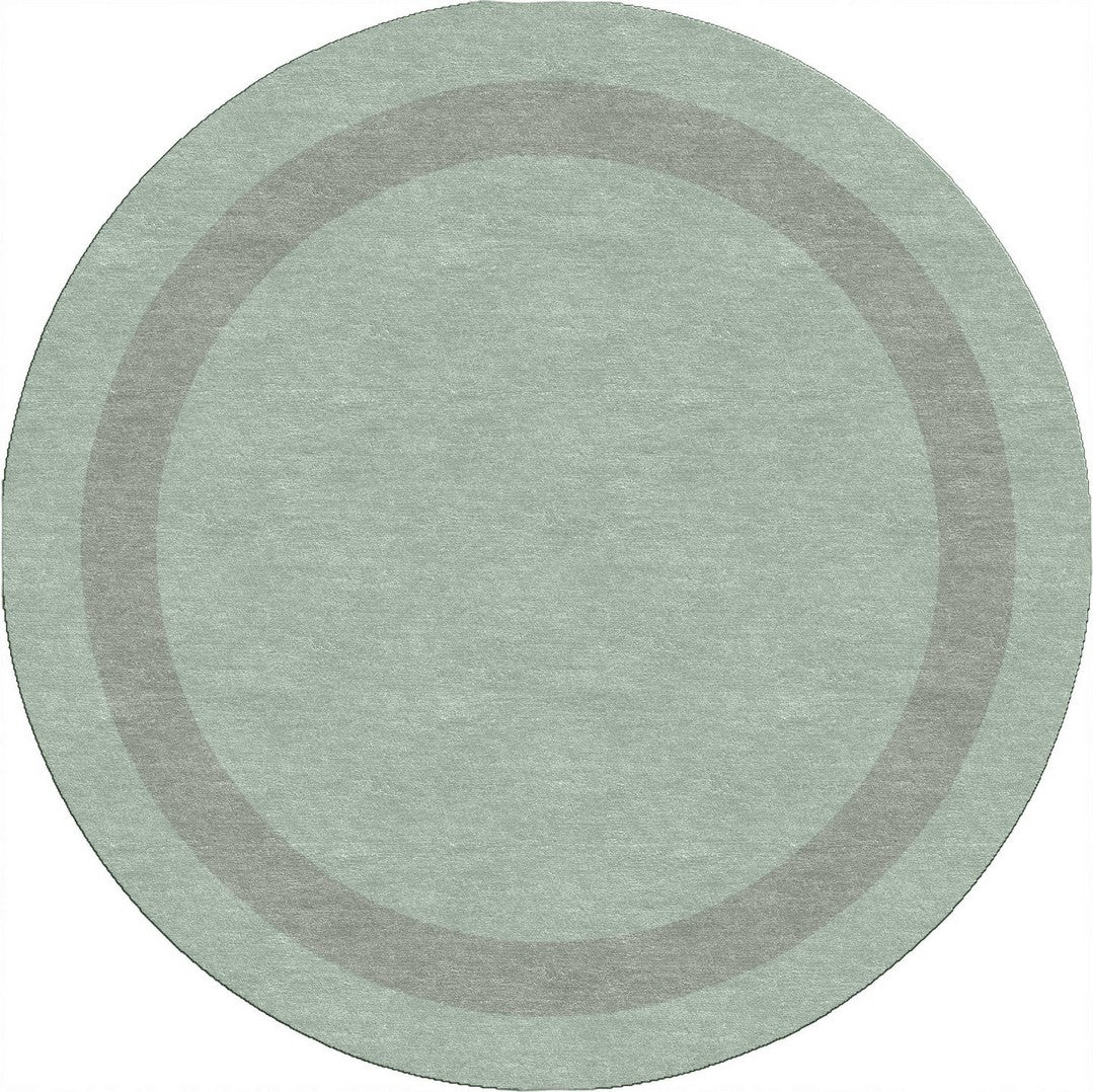Handmade Hand-Tufted Modern Rug | Double Border Rug in Green
