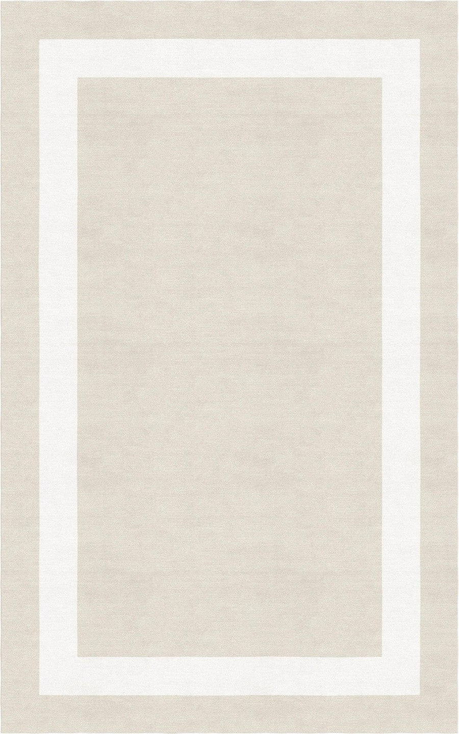 Handmade Hand-Tufted Modern Rug | Double Border Design in White & Warm Gray
