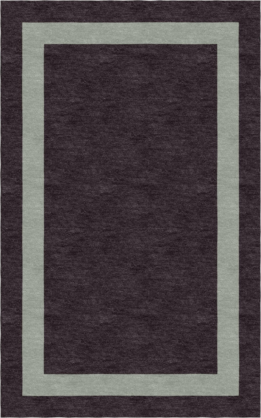 Handmade Hand-Tufted Modern Rug | Double Border Rug in Brown