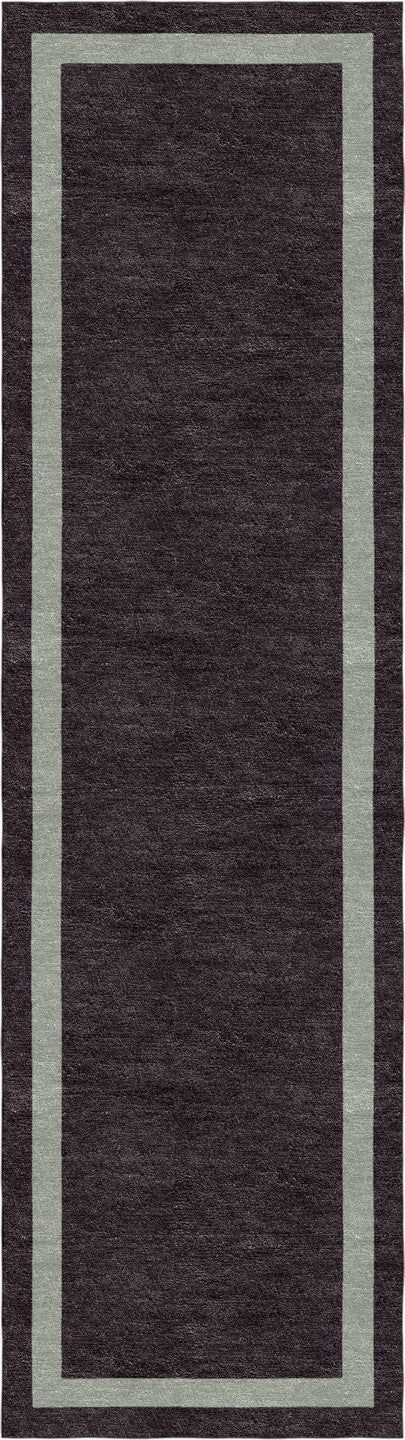Handmade Hand-Tufted Modern Rug | Double Border Rug in Brown