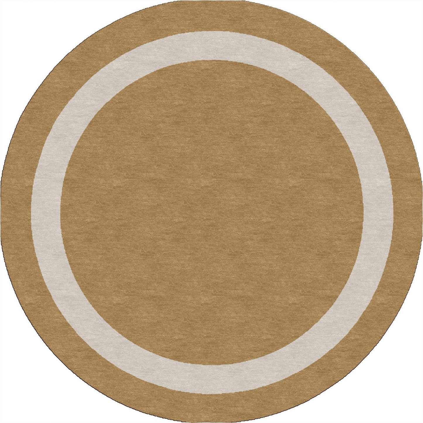 Handmade Hand-Tufted Modern Rug | Double Border Design in Ivory & Brown