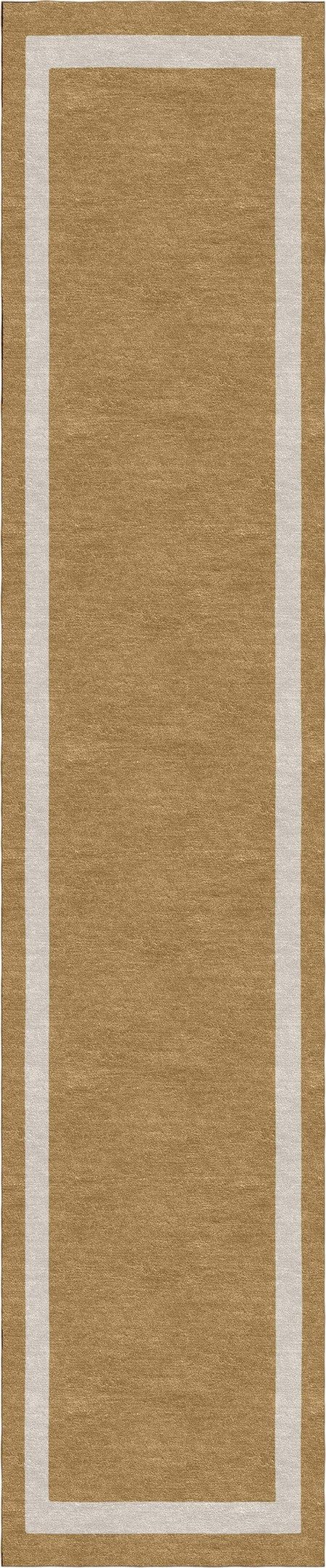 Handmade Hand-Tufted Modern Rug | Double Border Design in Ivory & Brown