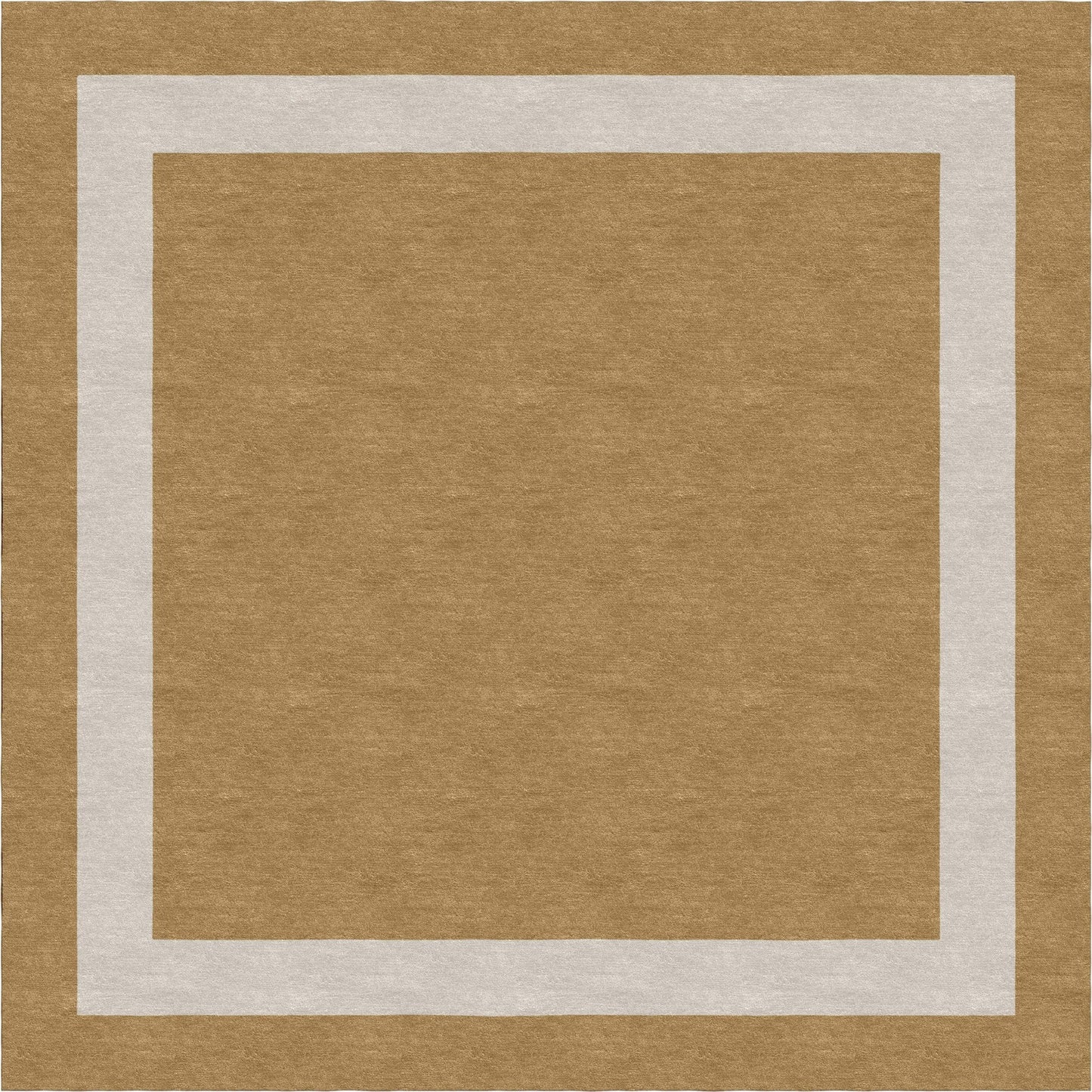 Handmade Hand-Tufted Modern Rug | Double Border Design in Ivory & Brown