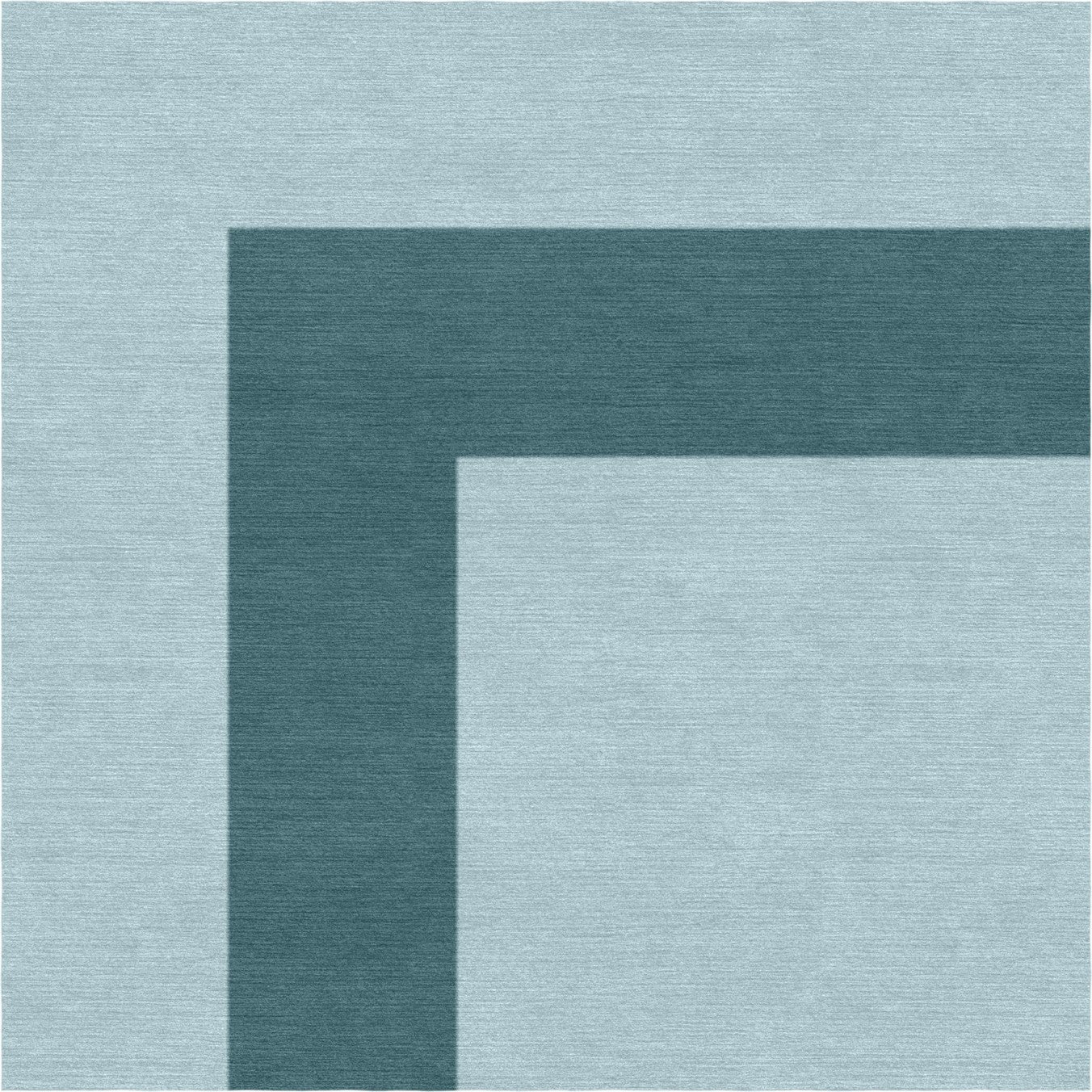 Handmade Hand-Tufted Modern Rug | Double Border Design in Aqua & beetle green