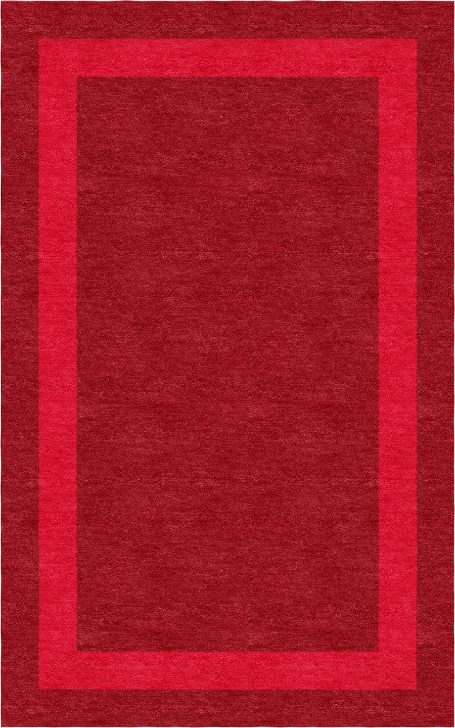 Handmade Hand-Tufted Modern Rug | Double Border Design in Red & Wine