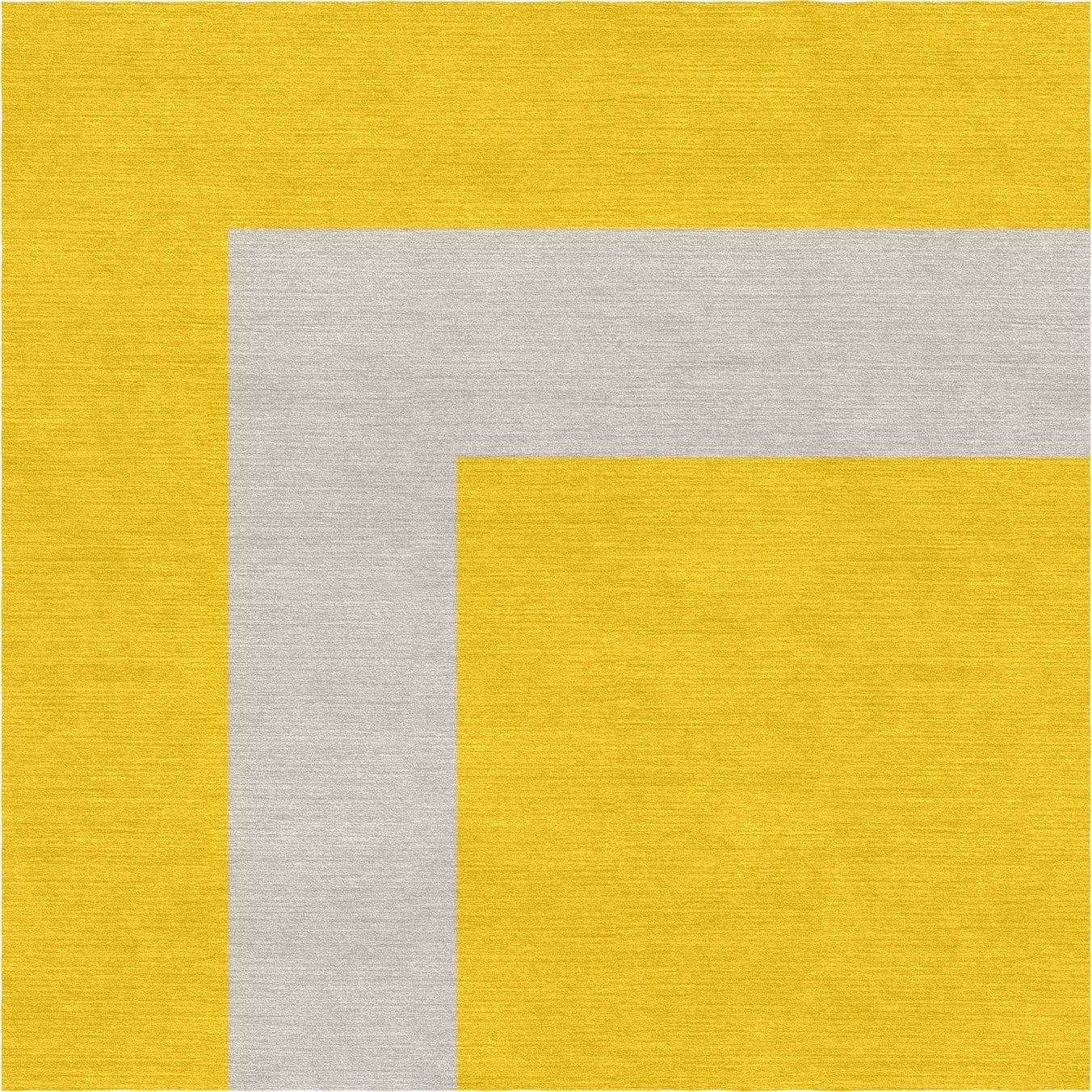 Handmade Hand-Tufted Modern Rug | Double Border Design in Ivory & Mustard Yellow