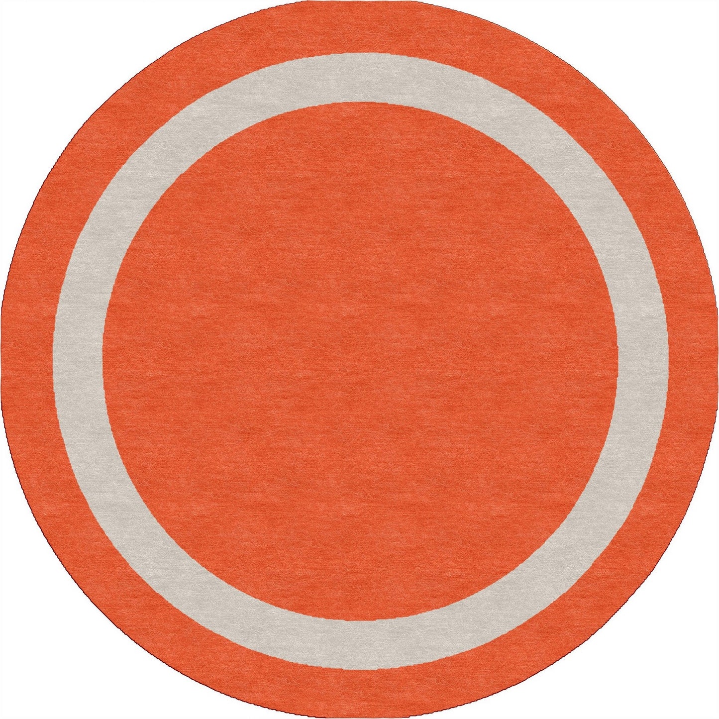 Handmade Hand-Tufted Modern Rug | Double Border Rug in Red
