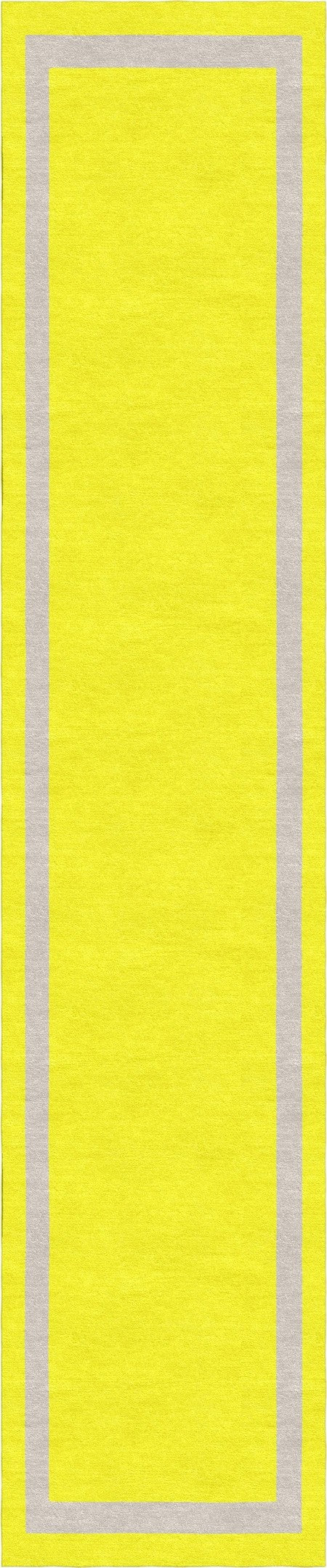 Handmade Hand-Tufted Modern Rug | Double Border Design in Ivory & Yellow