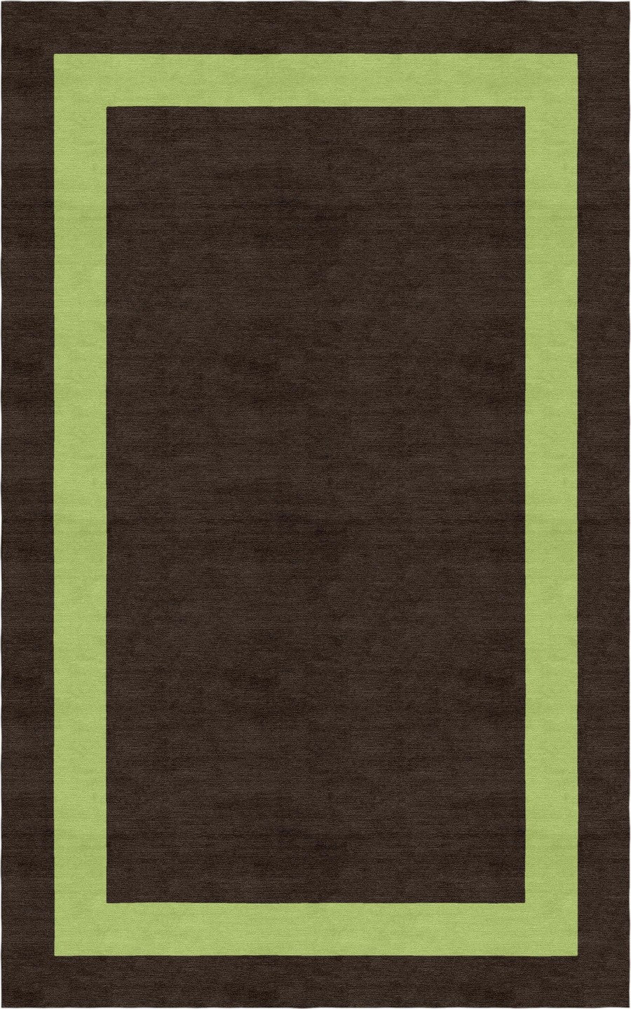 Handmade Hand-Tufted Modern Rug | Double Border Design in Olive Green & Brown