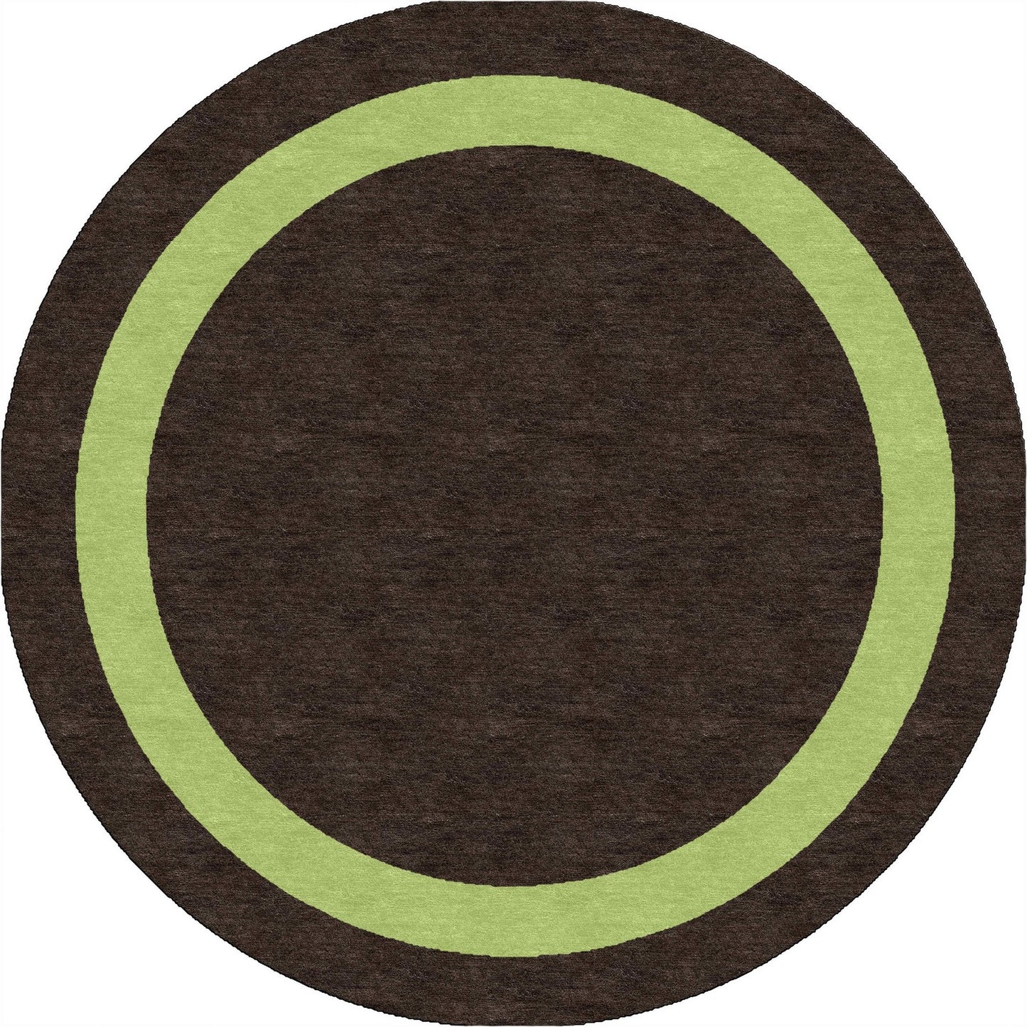 Handmade Hand-Tufted Modern Rug | Double Border Design in Olive Green & Brown